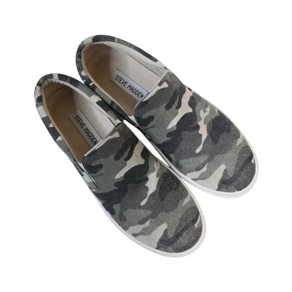 Steve Madden Womens 6.5 Gills-C Camouflage Slip-On Sneakers - Picture 4 of 9